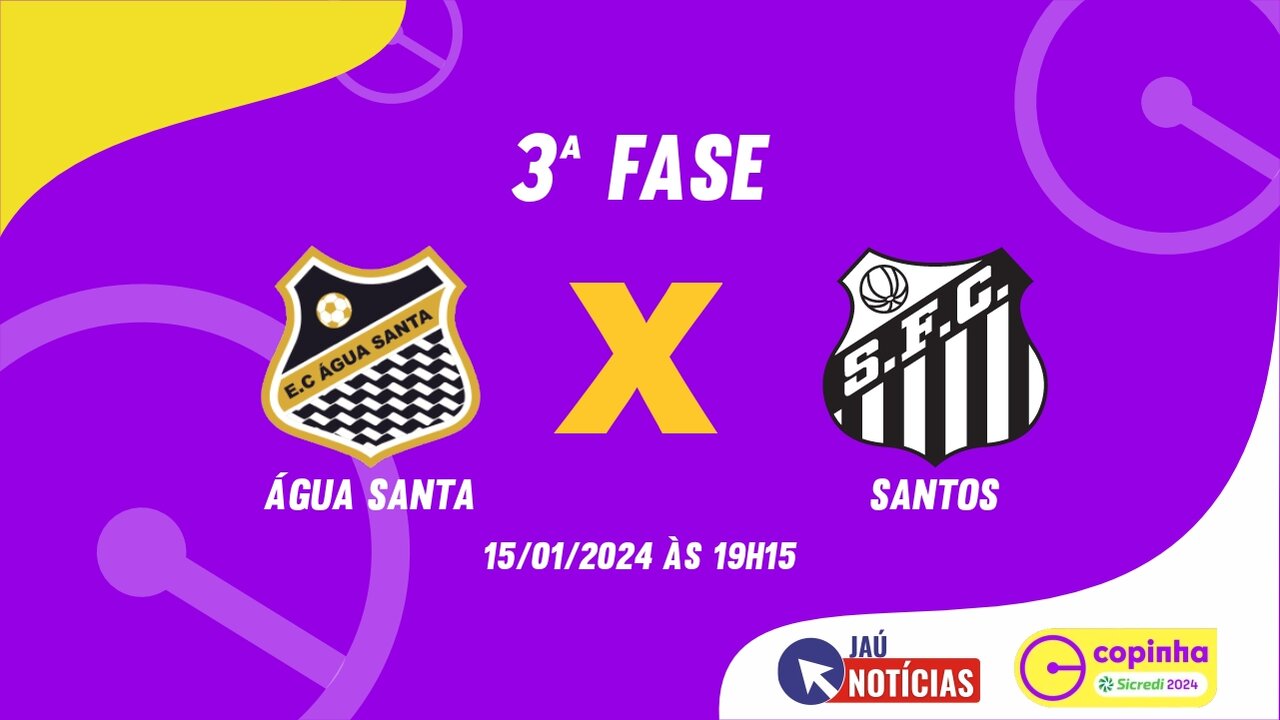 Água Santa x Santos hoje (15/01/2024), onde assistir ao vivo e ...